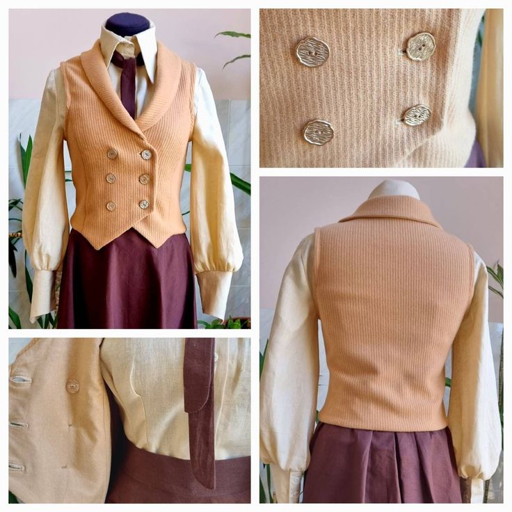 Cream wool edwardian vest 🍦60%wool, 35%viscose, 5% еlastane  🍦70%linen30%cotton lining  🍦Metallic gold color buttons *Fast sewing 1-3 days +50$ Fitted Brown Cotton Sweater Vest, Brown Fitted Cotton Sweater Vest, Vintage Vest For Tailoring In Fall, Wool Vest For Formal Fall Occasions, Tailored Vintage Fall Vest, Vintage Vest For Fall Tailoring, Formal Wool Vest For Fall, Fitted Wool Vest For Fall, Vintage Tailored Vest For Fall