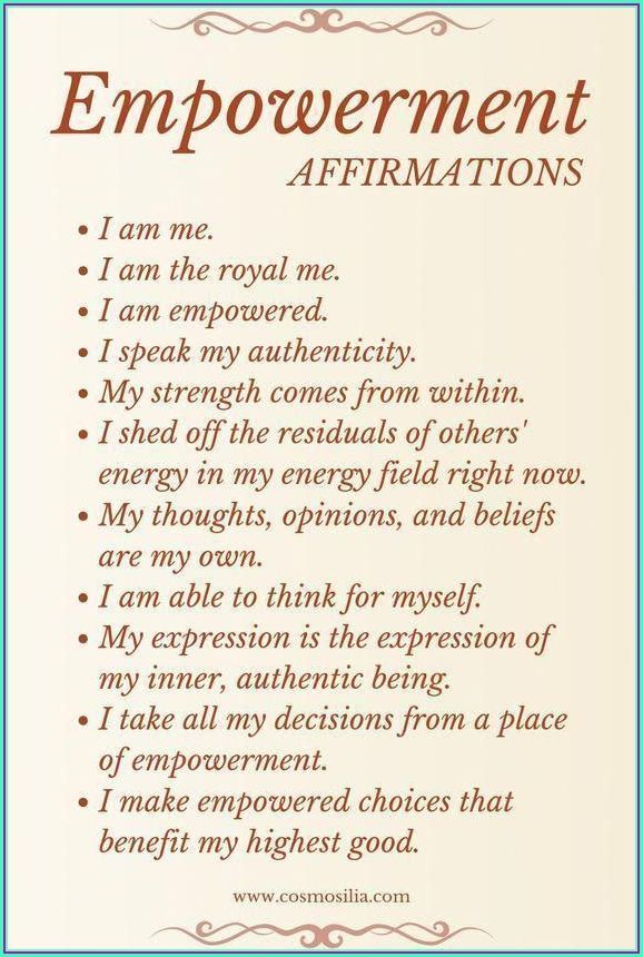 a poem written in the language of an affirmation, with words above it