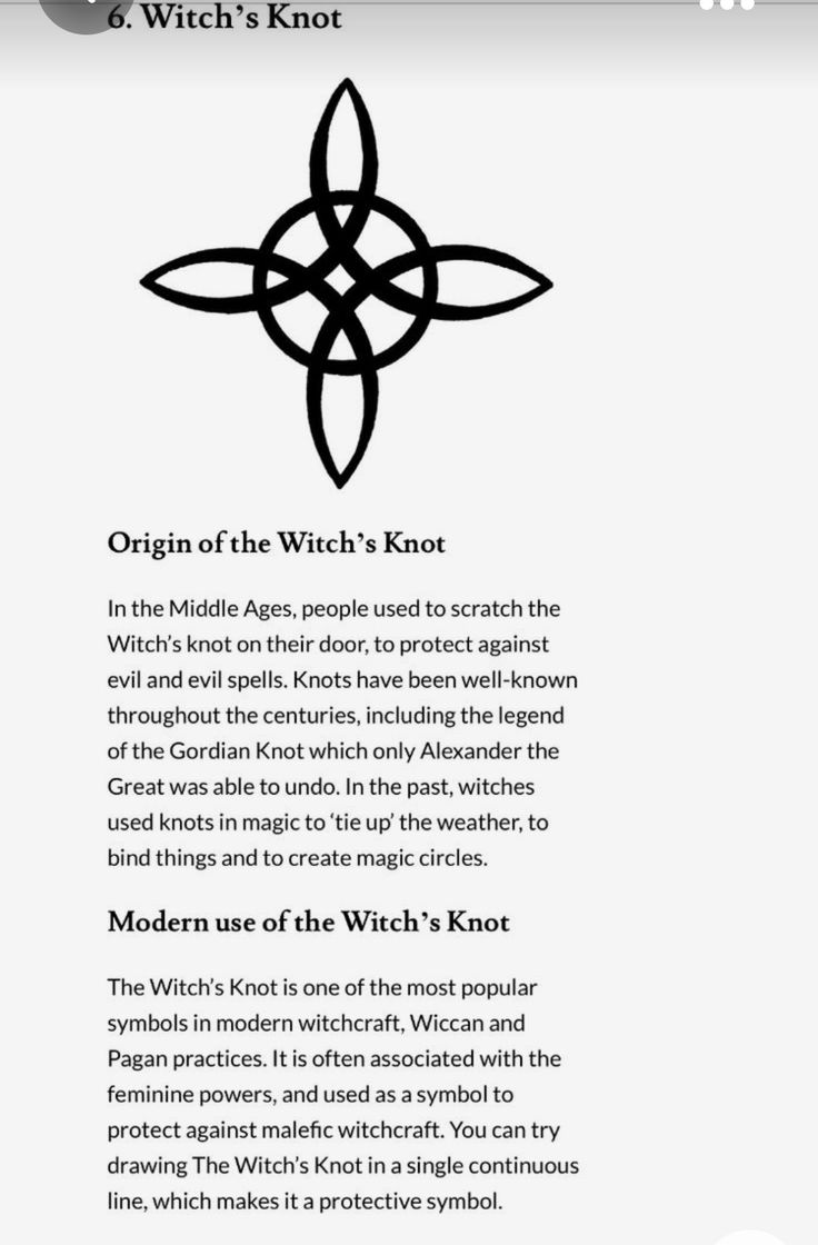 the witch's knot on an iphone screen