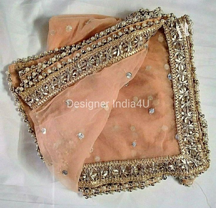 Peach color Indian dupatta in net Size: Dupatta is 100 inches (2.5 meter) long and 40 inches (1 meter) wide. Length of this dupatta can be customized as per your requirement. Fabric and work: Sequences embroidered net with lace border. Delivery time: This dupatta will take 3-4 days to produce after we have received your order. While ordered with standard shipping it takes around 2-3 weeks in transit after we dispatch it. You can order with a shipping upgrade, with that it is shipped with express Designer Dupatta, Mehndi Party, Girls Party Wear, Lehenga Suit, Golden Lace, Pink Lehenga, Stole Scarf, Embroidered Wedding, Net Fabric