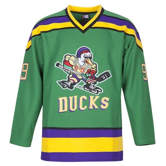 Adam Banks 99 Mighty Ducks Hockey Jersey Outfit Gordon Bombay, Mighty Ducks Jersey, Fulton Reed, Adam Banks, Hockey Uniform, The Mighty Ducks, Ducks Hockey, Hockey Socks, Duck Logo