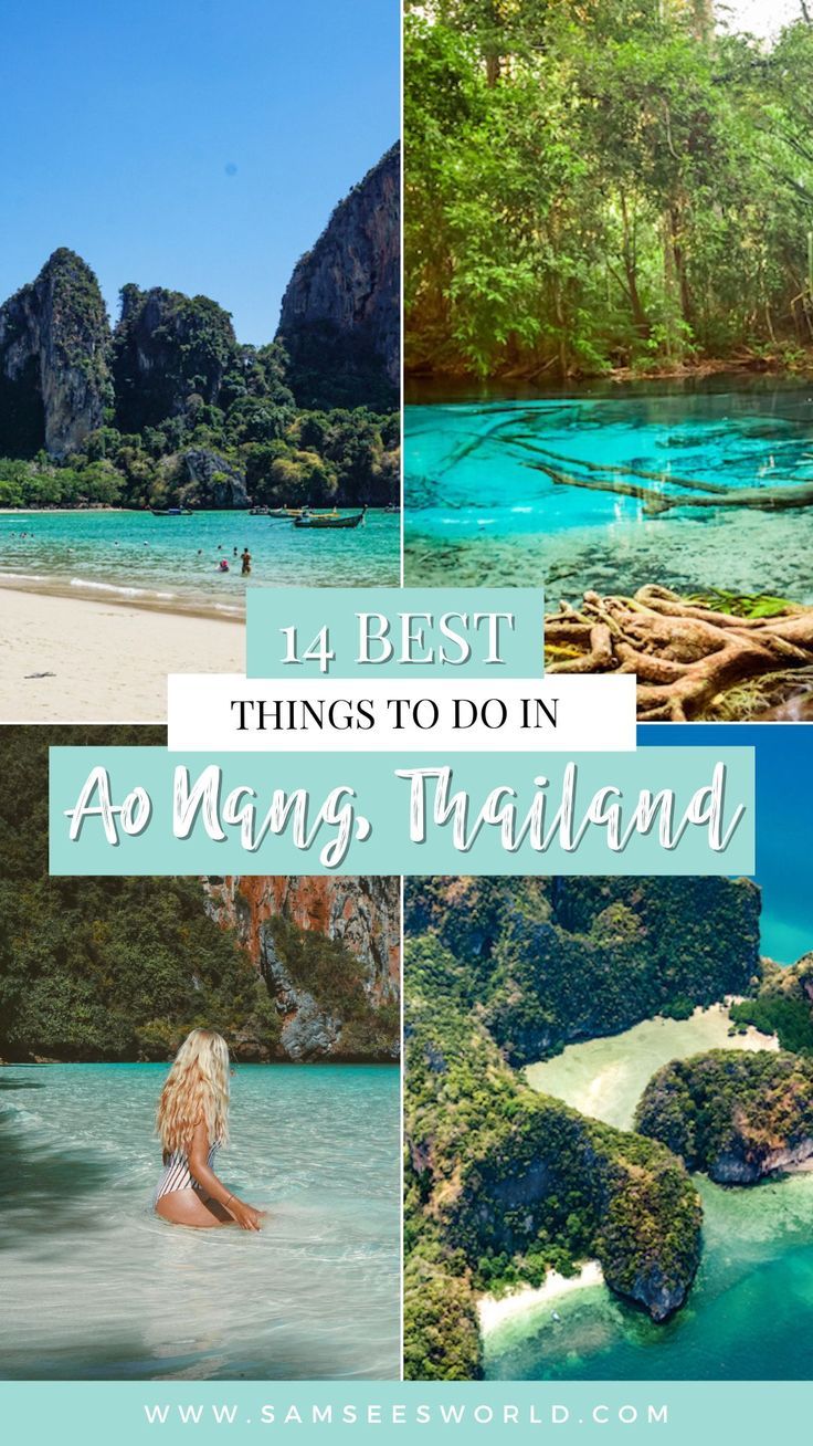 14 Best Things to Do in Ao Nang, Thailand Ao Nang Thailand, Railay Beach Thailand, Thailand Island Hopping, Thailand Krabi, Krabi Town, Ao Nang Beach, Koh Samui Beach, Thailand Adventure, Railay Beach