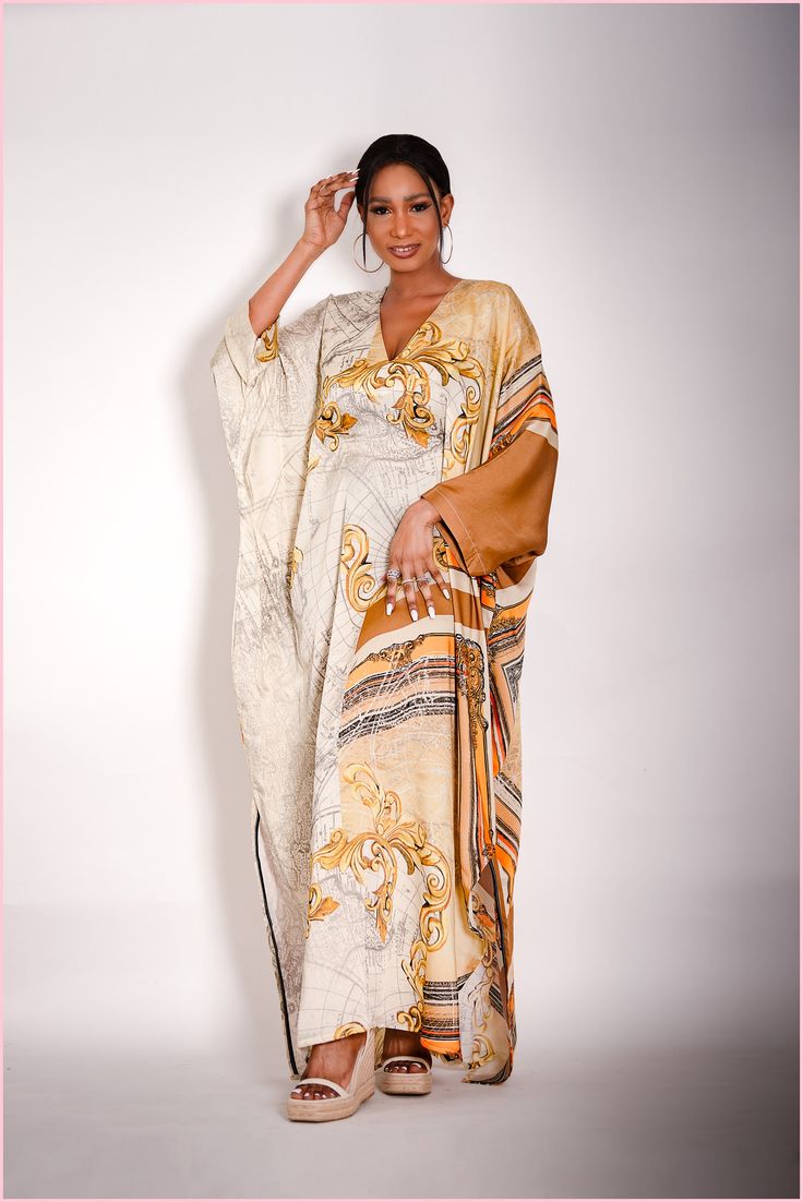 This super gorgeous kaftan. This dress is the perfect definition of a luxury kaftan. Has a belt inside that can be tight around the waist to give a nice snatch. Fun and easy to wear. Luxury Kaftan, Perfect Definition, Kaftan Abaya, Silk Kaftan, Abaya Dress, Caftan Dress, Kaftan Dress, Dress Clothes For Women, Silk Printing