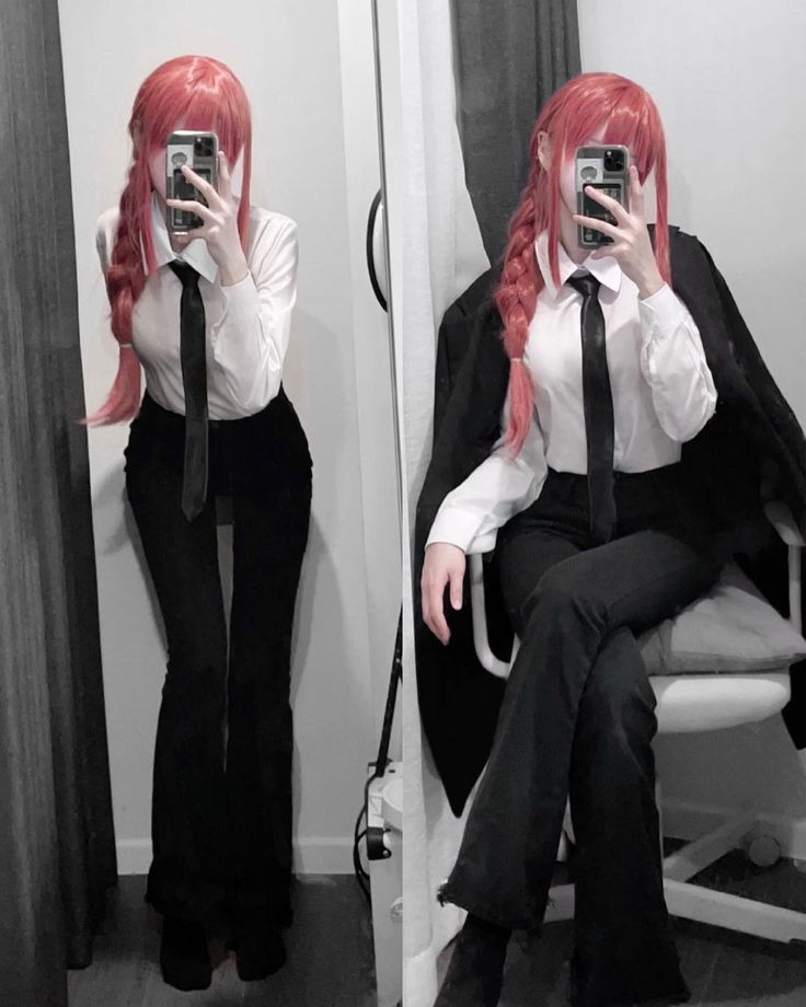 Makima Outfit, Easy Cosplay Costumes, Simple Cosplay Ideas, Maki Cosplay, Female Cosplay Ideas, Easy Anime Cosplay, Makima Cosplay, Easy Cosplay Ideas, Cosplay For Women