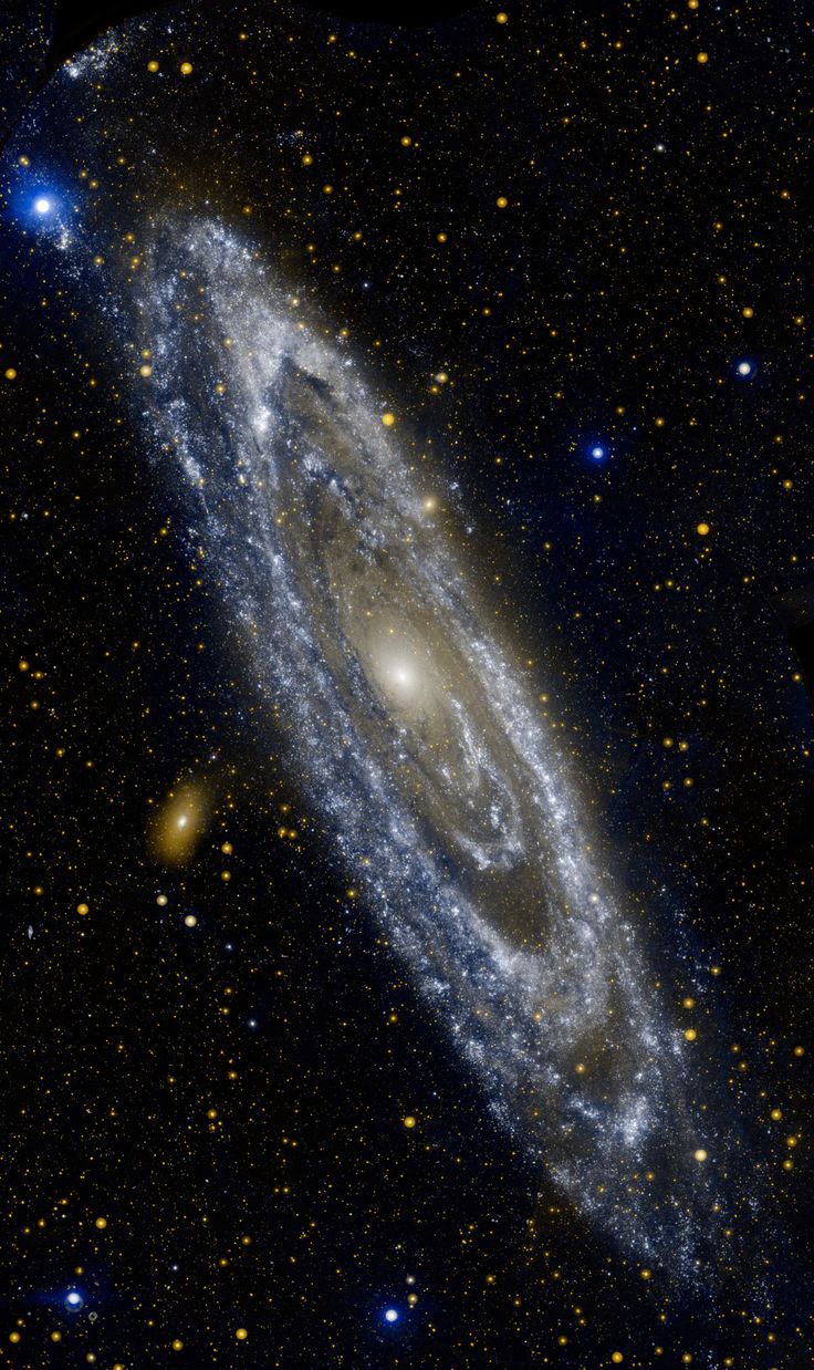 the andromidus spiral galaxy is shown in this image