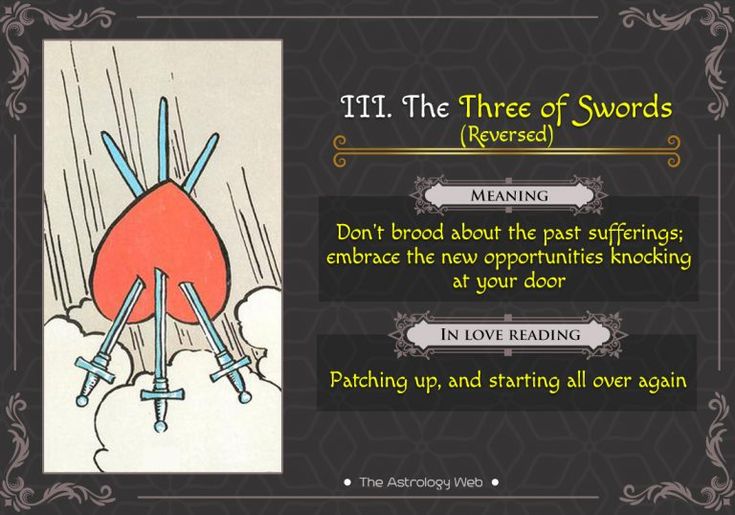 the three of swords is shown in this game screen shot, and it appears to be an advertisement