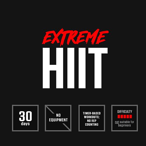 the extreme hit logo is displayed on a black background with red and white text that reads,