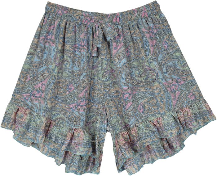 Soft printed shorts, when each of them is in a unique color and print.  They have an elastic waist with a drawstring that shows in the front. #tlb #vacationclothing #beachwrap #Floral #Printed #SummerShorts Multicolor Beachwear Shorts For Summer Outings, Multicolor Vacation Shorts With Elastic Waistband, Multicolor Printed Loungewear Shorts, Multicolor Printed Shorts For Loungewear, Beachy Multicolor Printed Bottoms, Multicolor Beachwear Bottoms For Summer Outings, Multicolor Summer Pajama Shorts With Elastic Waistband, Multicolor Pajama Shorts With Elastic Waistband For Vacation, Printed Shorts For Beach Loungewear