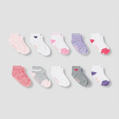 Hanes Baby Girls' 10pk Athletic Ankle Socks - Colors May Vary 12-24M, Girl's, MultiColored Non-slip Playtime Socks For Infants, Kids Sports Socks, Toddler Socker Socks, Girls Ankle Socks, Affordable Non-slip Sports Socks, Cheap Non-slip Sports Socks, Target Kids, Bear Slippers, Sock Booties