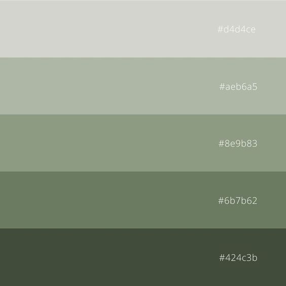 shades of green and gray with the same color