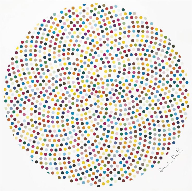 a circle made up of multicolored dots