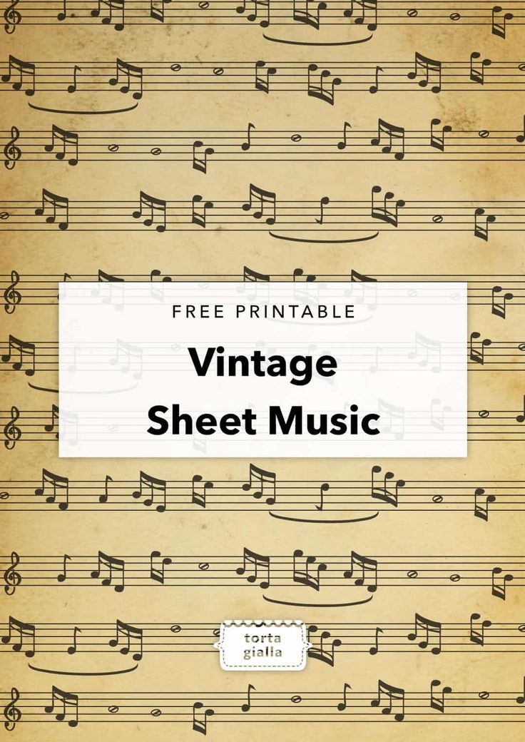 sheet music with the text free printable vintage sheet music