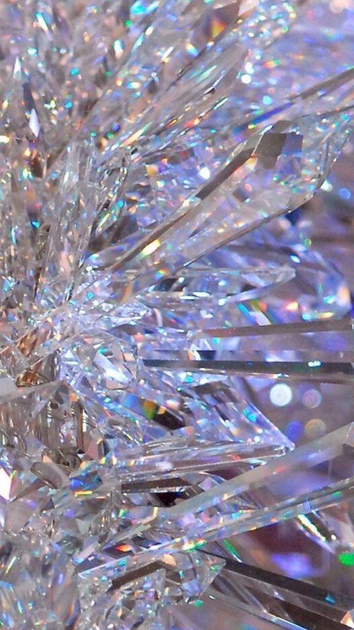 a close up view of a crystal object