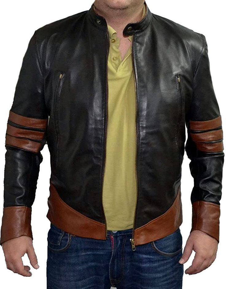 [additional] X-Men Origins Wolverine Wolverine Hugh Jackman Leather Jacket [/additional] Product Specification: External: 100% Genuine Leather Inside: Viscose Lining Collar Type: Erect Closure: YKK Fastening Zipper Closure Pockets: Two Asymmetric Waist Pockets Sleeves: Full Sleeves with Zipped Cuffs Stitching: Striped on Elbows Detailing Throughout with Fine Stitching