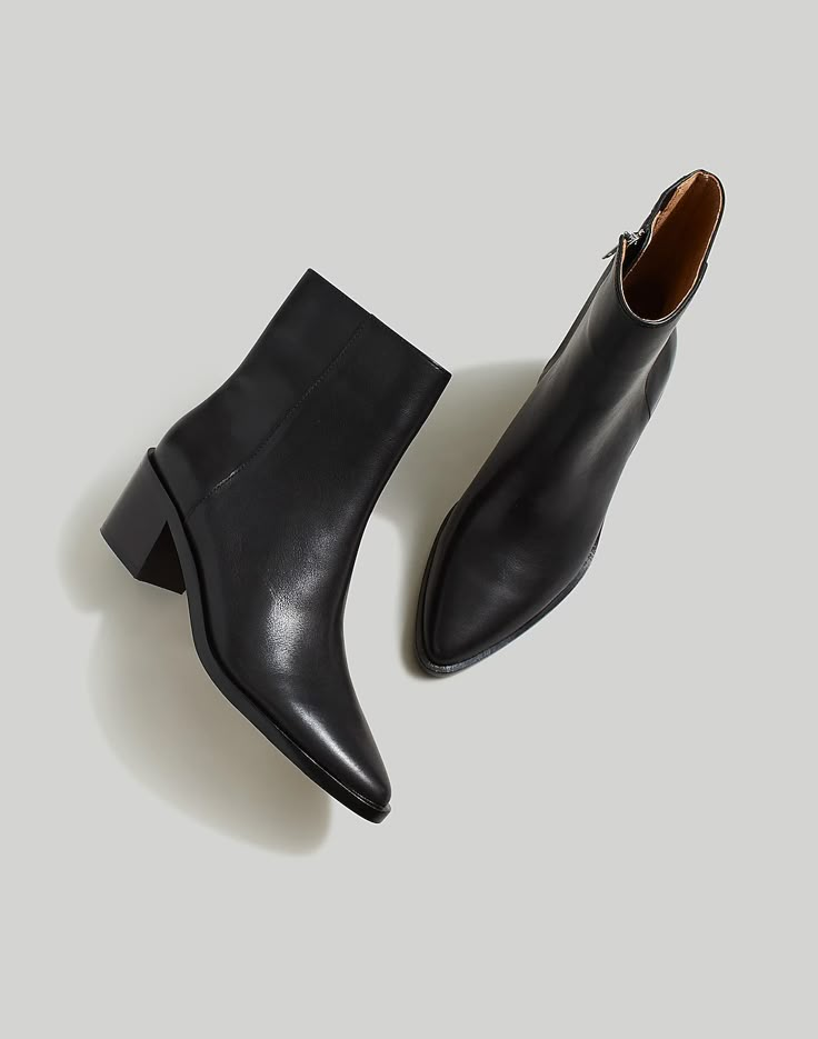 Women's Leather Boots & Booties: Shoes | Madewell Fall Capsule Wardrobe 2023, Madewell Boots, Platform Shoes Sandals, Classy Yet Trendy, Boots Outfit Ankle, Kitten Heel Boots, Leather Industry, Winter Capsule, Clothes Horse