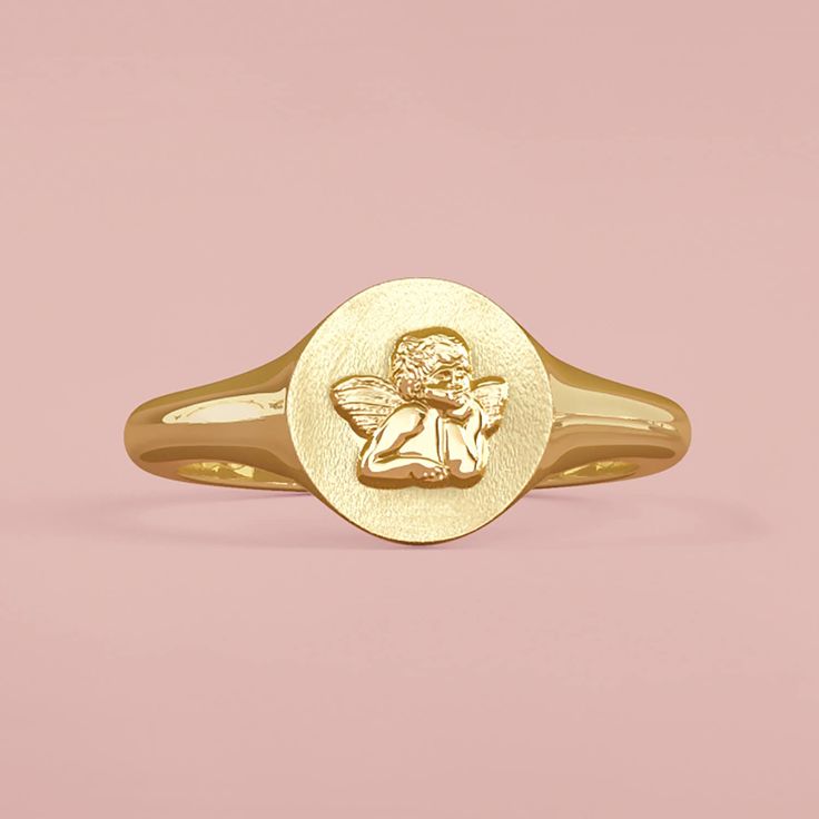 Made of solid 14k gold (not plated, not filled, not vermeil), this ring is available in your choice of yellow, white, or rose gold (as well as platinum upon request) This sweet style makes a great pink ring! Metal: 14K Solid Gold Top Dimensions: 8.5mm Back: Closed Back Surface Finish: Bead Blasted/Polished Made-to-order, this item typically ships within 1-10 business days. However, during periods of increased order volume, please allow up to 3 weeks for item to ship. For rush order requests and immediate availability, please message shop directly prior to purchase. Gift box included. Please note that all sales are final and not eligible for return or exchange. Thus, please make sure to read description fully and review all pictures before completing your purchase. If you have any questions Cherub Ring, Fancy Jewellery, Gold Top, Ring Metal, Pink Ring, Sweet Style, Valentine Gift, Yellow Roses, Yellow Rose