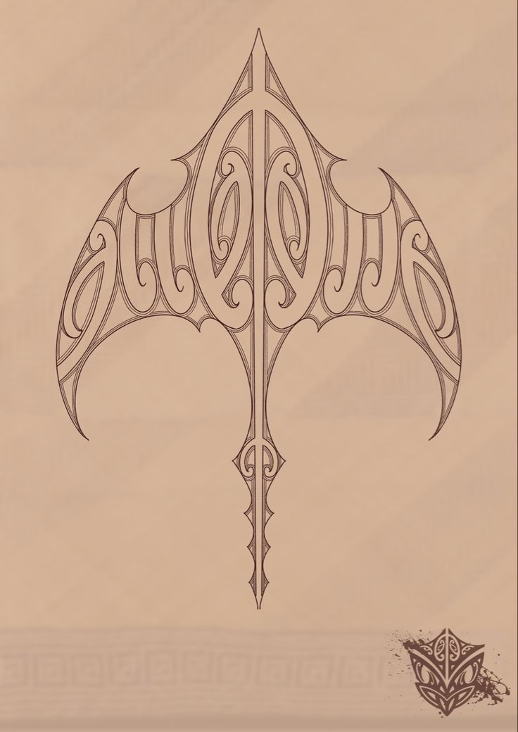 a drawing of an ornate design on a piece of paper