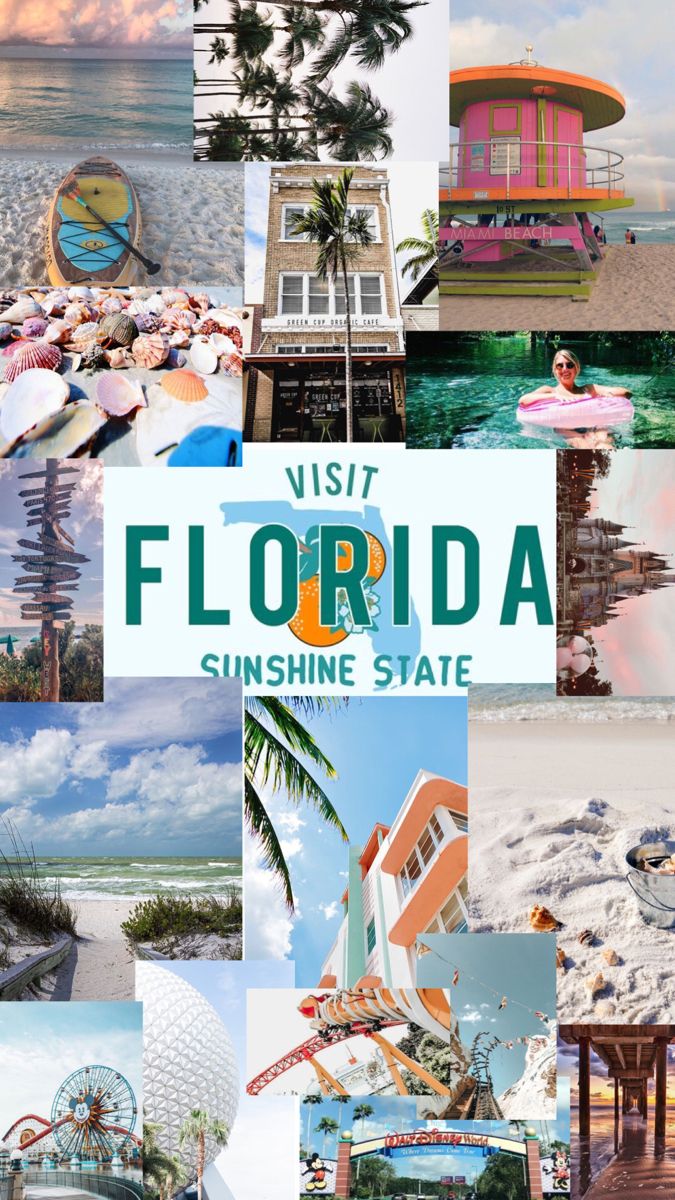 a collage of photos from the florida sunshine state