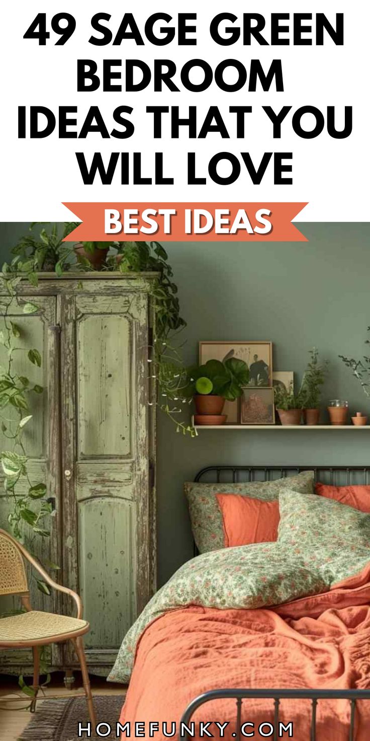 49 Sage Green Bedroom Ideas that You Will Love Garden Bedroom Aesthetic, Dark Upholstered Bed, Upholstered Grey Bed, Chrome Bedside Table, How To Use Sage, Modern Bedside Table Lamps, Sage Green Bedroom Ideas, Cozy Window Nook, Cool Chandeliers