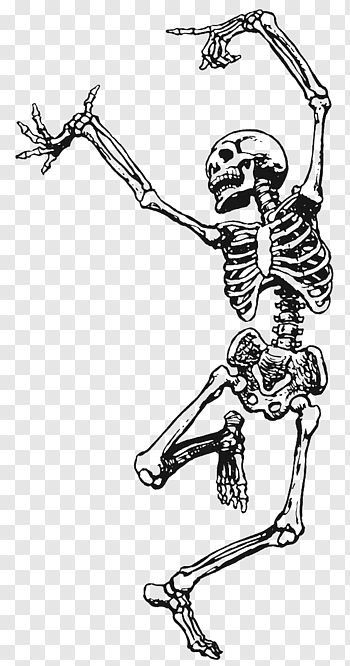 a skeleton is dancing with its arms spread out to the side, as if it were in