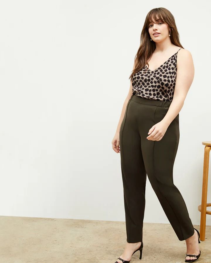 Colby Pant - OrigamiTech :: Olive – M.M.LaFleur Stretch Tapered Leg Sweatpants For Workwear, Athleisure High-waisted Sweatpants For Workwear, Workwear Athleisure Straight Leg Joggers, Athleisure Straight Leg Joggers For Workwear, Stretch Joggers For Workwear In Fall, Spring Workwear Ankle-length Joggers, Spring Ankle-length Workwear Joggers, Elastane Tapered Leg Sweatpants With Elastic Waistband, Elastane Sweatpants With Elastic Waistband And Tapered Leg