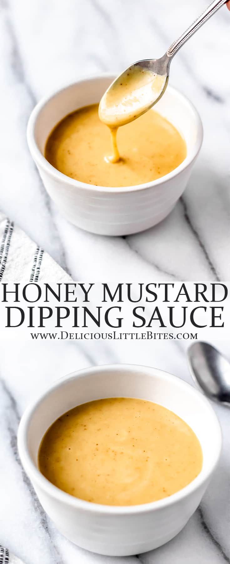 two white bowls filled with honey mustard dipping sauce