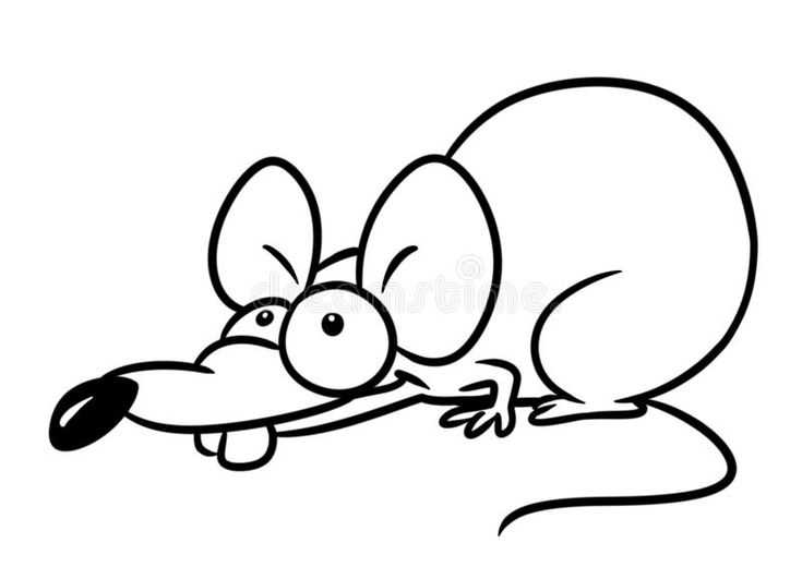 a cartoon mouse with its tongue out royalty illustration