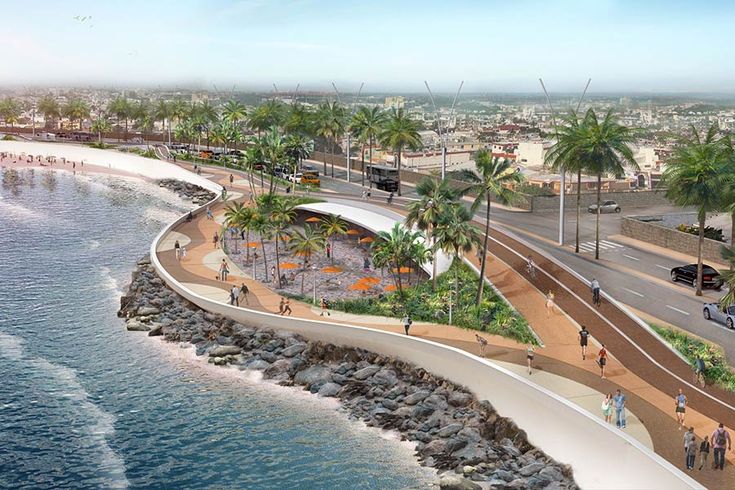 an artist's rendering of what the beach would look like if it was built