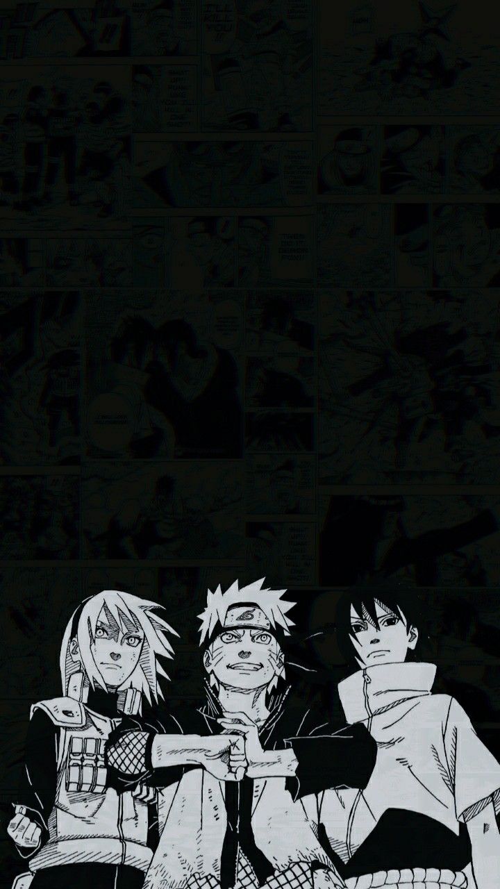 two anime characters are sitting together in front of a black background