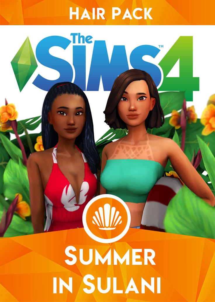 the sims 4 summer in sulani hair pack