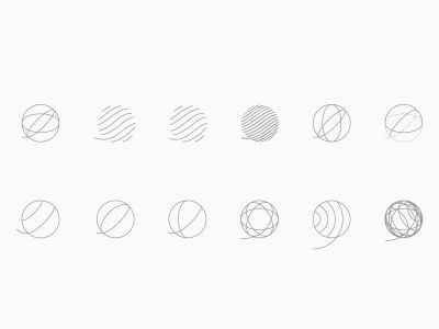 an image of different circles and lines on a white background