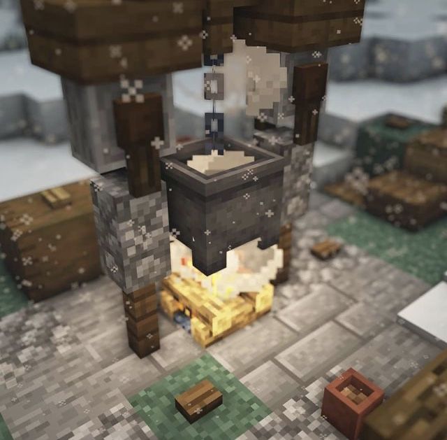 an image of the inside of a minecraft house