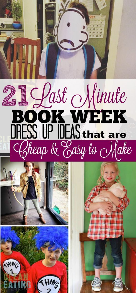 the book week dress up ideas that are cheap and easy to make for little kids