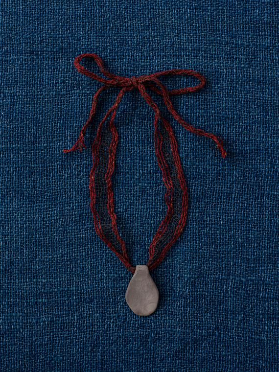 Each necklace is individually hand-woven and hand finished over 5-6 hours.Features a hand formed and fired raku pottery pendant drop handcrafted in Venice, Italy, and a strap hand-woven in Perth, Australia. Adjustable tie strap.Comes packaged in a crinkled linen bag for safe keeping.DetailsWarp: Silk/stainless steel/woolWeft: Stainless steel/wool Artisan Handwoven Teardrop Jewelry, Adjustable Handwoven Teardrop Jewelry, Artisan Hand Wrapped Teardrop Necklaces, Handwoven Teardrop Jewelry As Gift, Jewelry Mood Board, Blue Horse, Raku Pottery, Red And Brown, Perth Australia