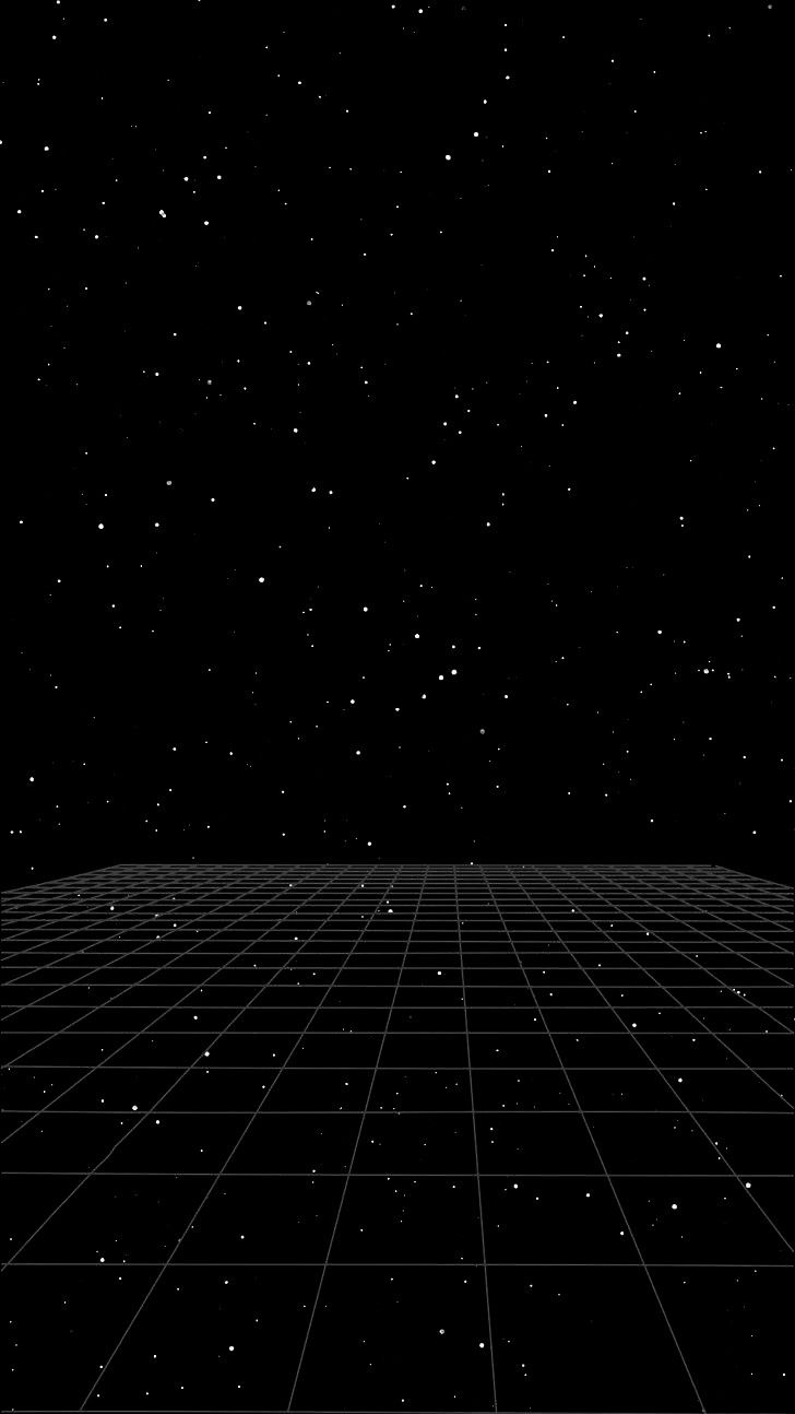 an abstract black and white background with stars in the sky over a grid - like surface