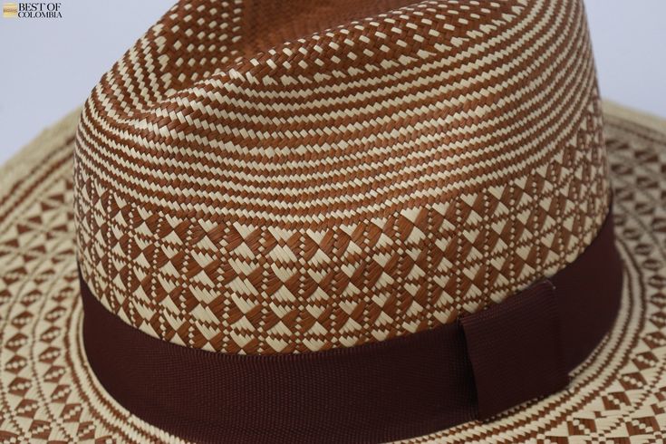 "100% hand woven high Quality Panama Hat - Brown & Natural ref : Ojillo ☆Size : *Size: ▪Circumference : Small (54-55cm ) Medium ( 56-57cm) Large (58-59cm) Extra large ( 61-62 cm) (ask for your size in a note ) ▪brim : 7cm - ⭐️Shipping: DHL : * USA, Central & North America: 2-3 Business Days * Rest of The World: 4-6 Business Days - Sun hats , beach hats , panamanian style hats , - - For ANY Questions/details/inqueries or Wholesale please contact me on Whatsapp at : +57 316 601 85 91 \"Alm Brown Woven Hat Bands For Spring, Brown Woven Brimmed Panama Hat, Brown Woven Fedora Straw Hat, Brown Woven Straw Fedora, Brown Woven Fedora Sun Hat, Brown Woven Brimmed Fedora, Brown Woven Toquilla Straw Panama Hat, Brown Woven Fedora With Short Brim, Brown Woven Toquilla Straw Fedora