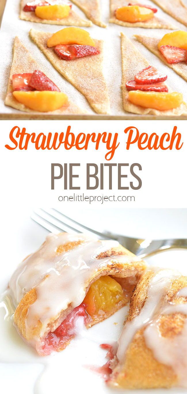 this is an image of strawberry peach pie bites