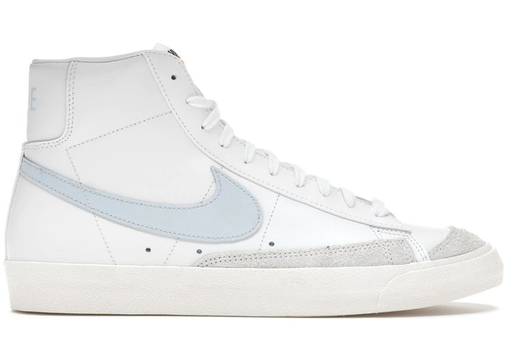 Buy and sell authentic Nike shoes on StockX including the Nike Blazer Mid 77 White Celestine Blue and thousands of other sneakers with price data and release dates. Grey Nike Blazers, Nike Mid Blazer, Nike Blazer Mid 77 White, Blazer Shoes, Blazer 77, Blazer Mid 77 Vintage, Trendy Shoes Sneakers, Preppy Shoes, All Nike Shoes