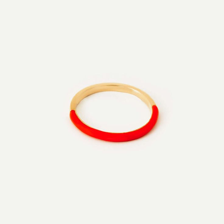 Gelin Colorful Half Enamel Ring in 14K Gold Enamel Wedding Ring, Dainty Cross Necklace, Real Gold Jewelry, Colorful Life, 14k Gold Necklace, Birthstone Bracelets, Enamel Ring, Initial Bracelet, Birthstone Earring