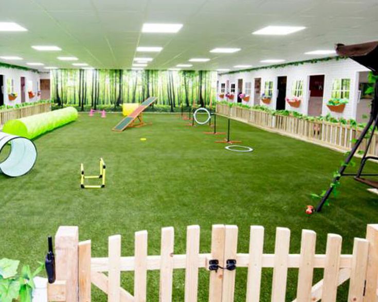 Dog Daycare Design, Dog Boarding Ideas, Dog Daycare Business, Hotel Pet, Indoor Dog Park, Dog Boarding Facility, Dog Boarding Kennels, Indoor Dog Kennel, Dog Kennel Designs