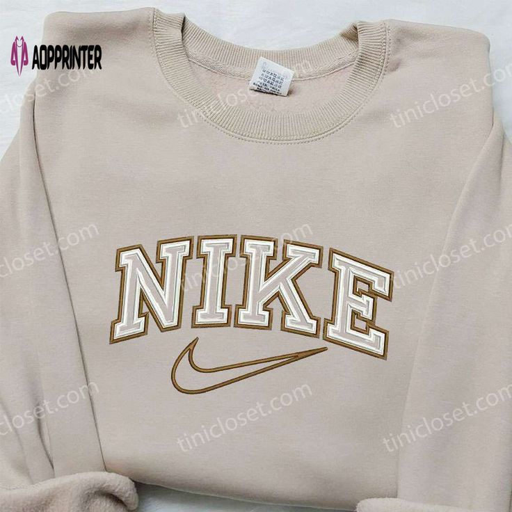 The Nike Inspired Embroidered Shirt combines the iconic Nike logo with intricate embroidery, adding a touch of sophistication to your Nike Inspired, Vintage Nike Sweatshirt, Cute Nike Outfits, Custom Nike, Nike Sweatshirt, School Clothes, Nike Sweater, Cute Preppy Outfits, Cute Nikes