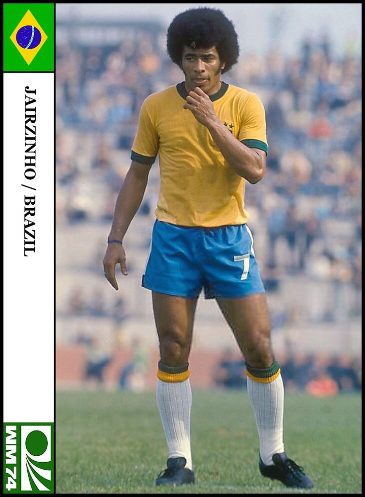 1974 World Cup, Brazil Team, Soccer Legends, Brazil Football Team, Brazil Football, Football Legends, World Cup Final, World Football, Jairzinho