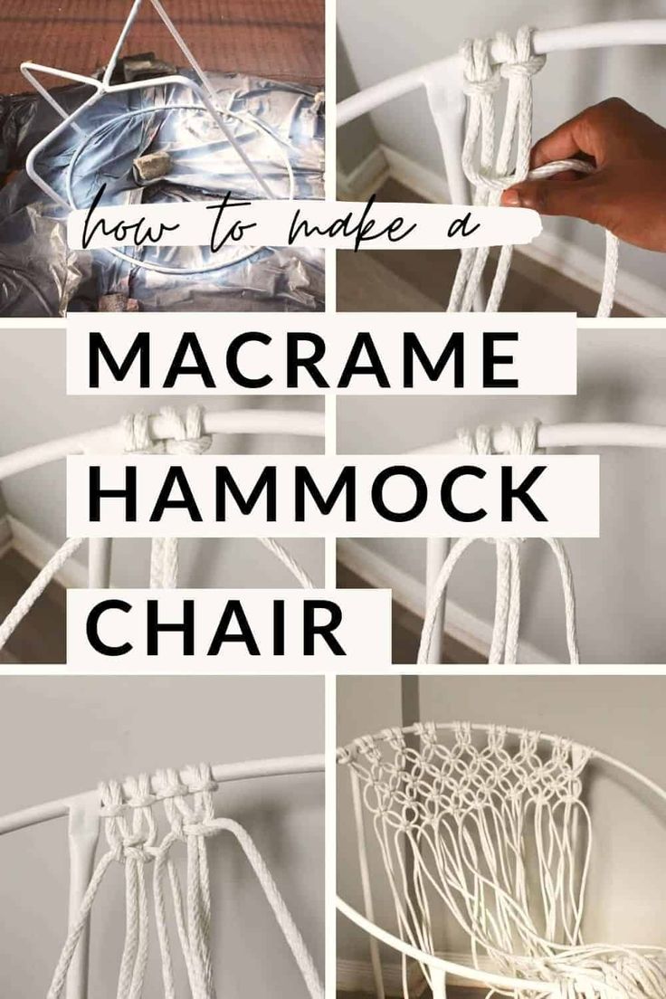 how to make a macrame hammock chair with instructions for making it