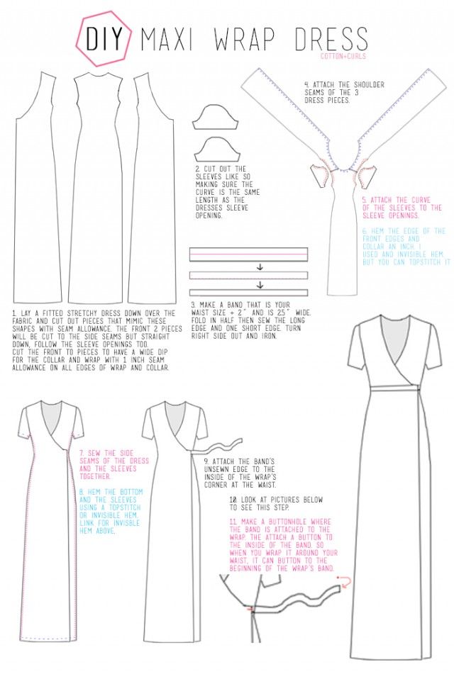 the instructions for how to make a dress