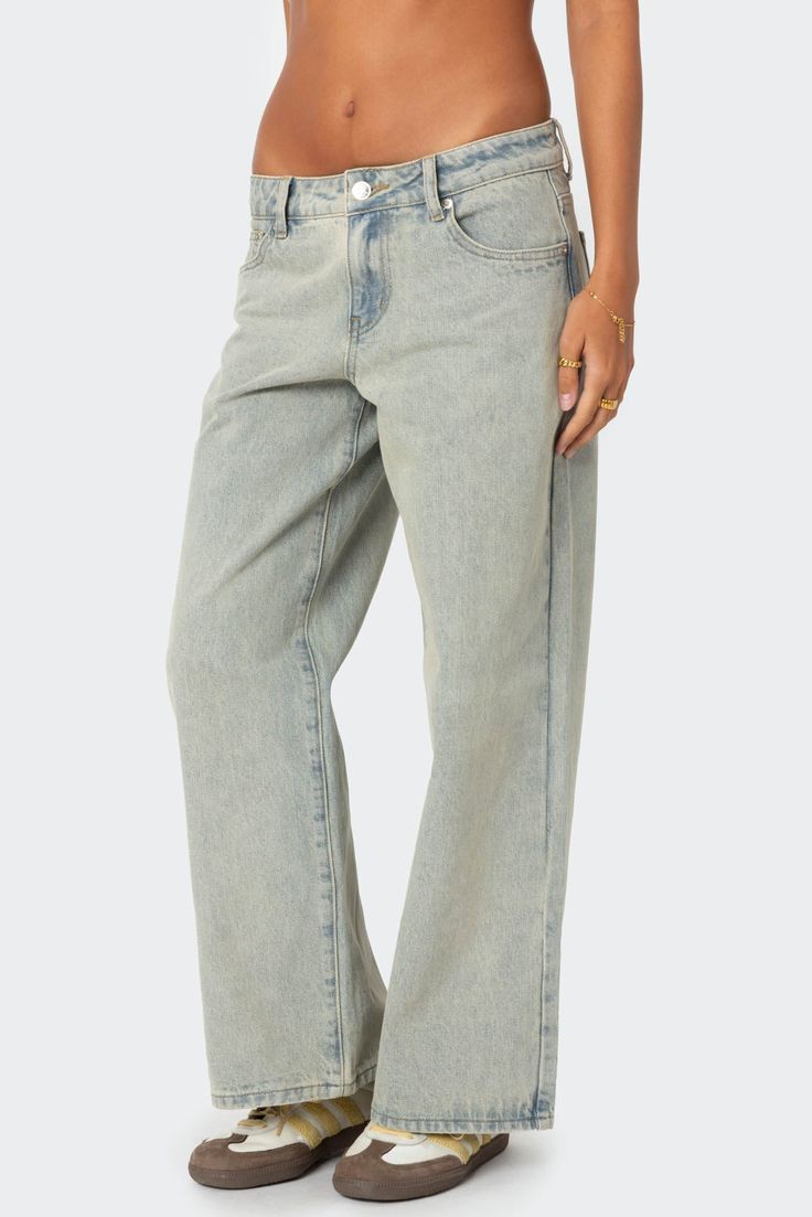 Petite Magda Low Rise Acid Wash Jeans – edikted Acid Wash Denim Mid-rise Bottoms, Casual Soft-washed Straight Leg Jeans, High Rise Washed Cropped Denim Jeans, Soft-washed Medium Wash Denim Bottoms, Relaxed Fit Cotton Jeans Soft-washed, Relaxed Fit Soft-washed Cotton Jeans, Soft-washed Denim Jeans For Spring, Spring Soft-washed Denim Jeans, Soft-washed Casual Denim Jeans