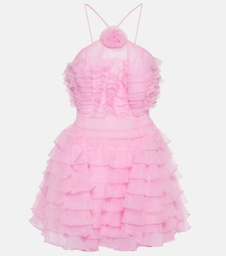 Florian ruffled organza minidress in pink - Staud | Mytheresa Bid Day, Mini Dress, Pink