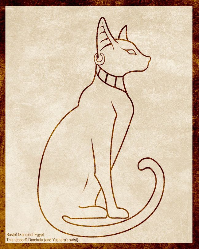 an egyptian cat is sitting down