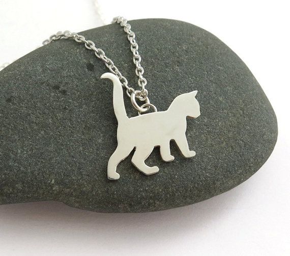 Kitten Pendant Necklace  Cat Necklace  by DaliaShamirJewelry Silver Cat Pendant, Cat Necklace Silver, Necklace Cat, Cat Pendant Necklace, Carved Pendant, Sterling Silver Cat, Cat Pendant, Silver Jewelry Design, Silver Cat