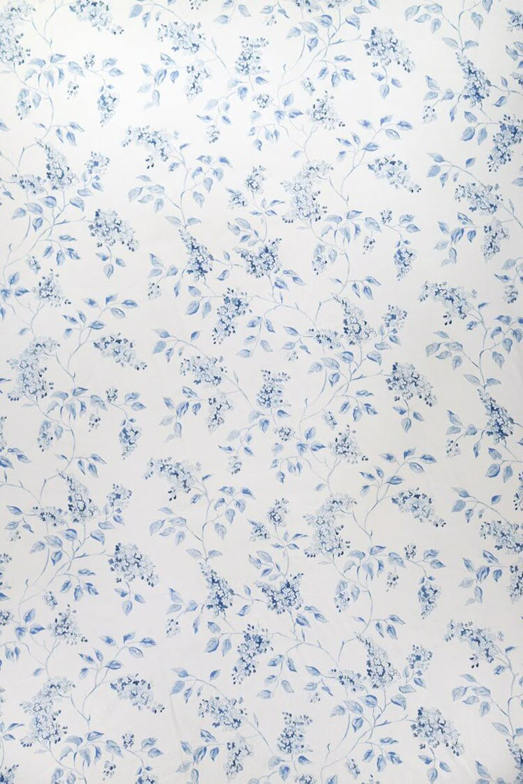 a blue and white floral print fabric