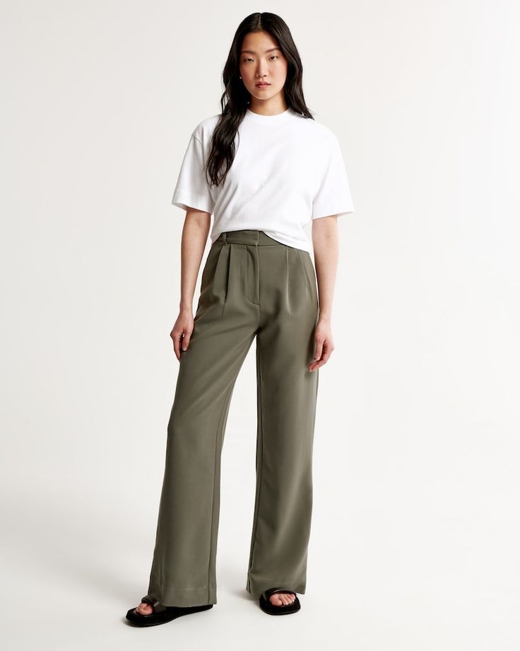 Sloane Tailored Pant, Tailored Pants Women, Abercrombie And Fitch Outfit, Rich Girl Fashion, Outfit Inspiration Women, Skort Dress, Look Expensive, Skirt Trends, Women's Bottoms